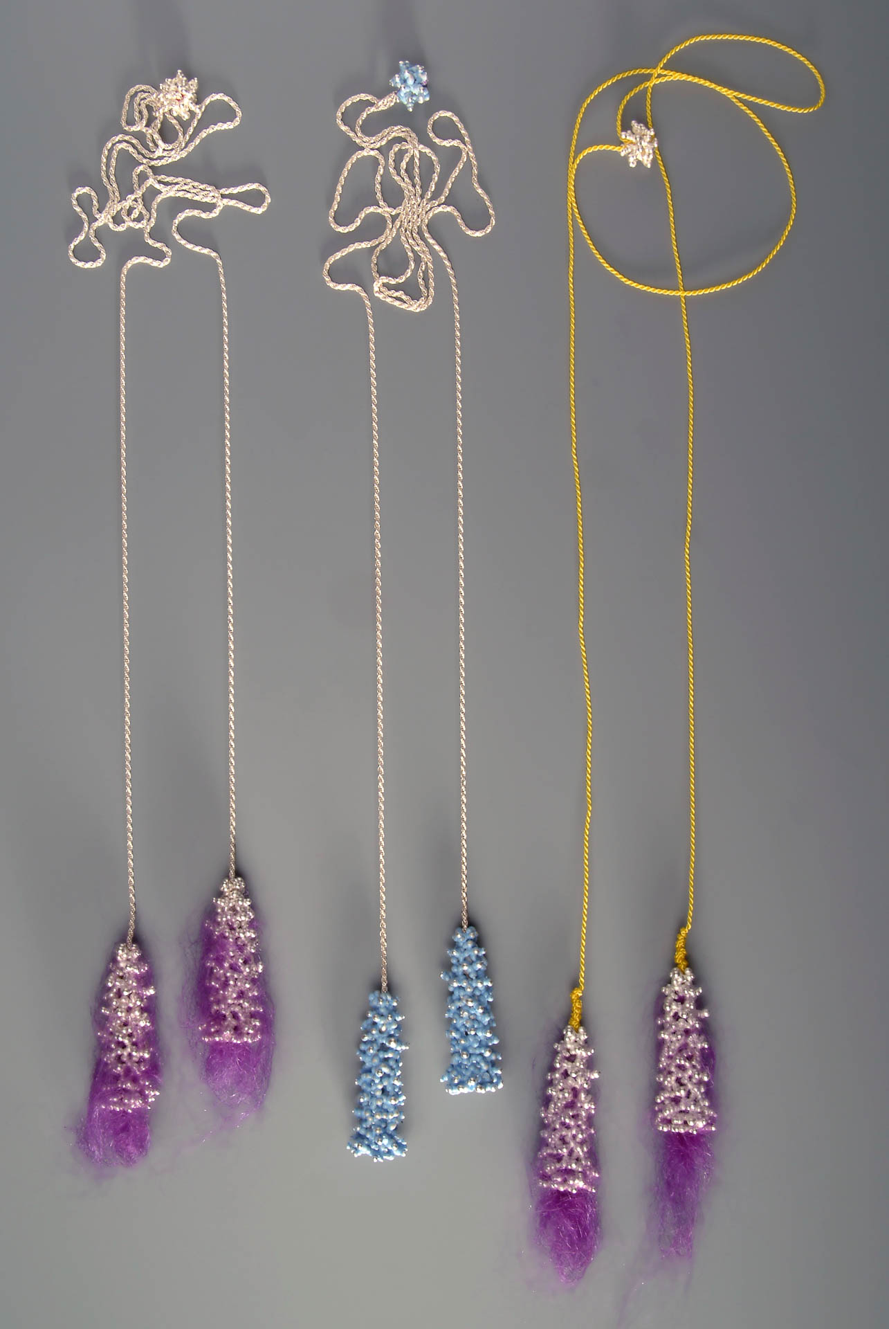 sita falkena collier koraalpegels met wol paars