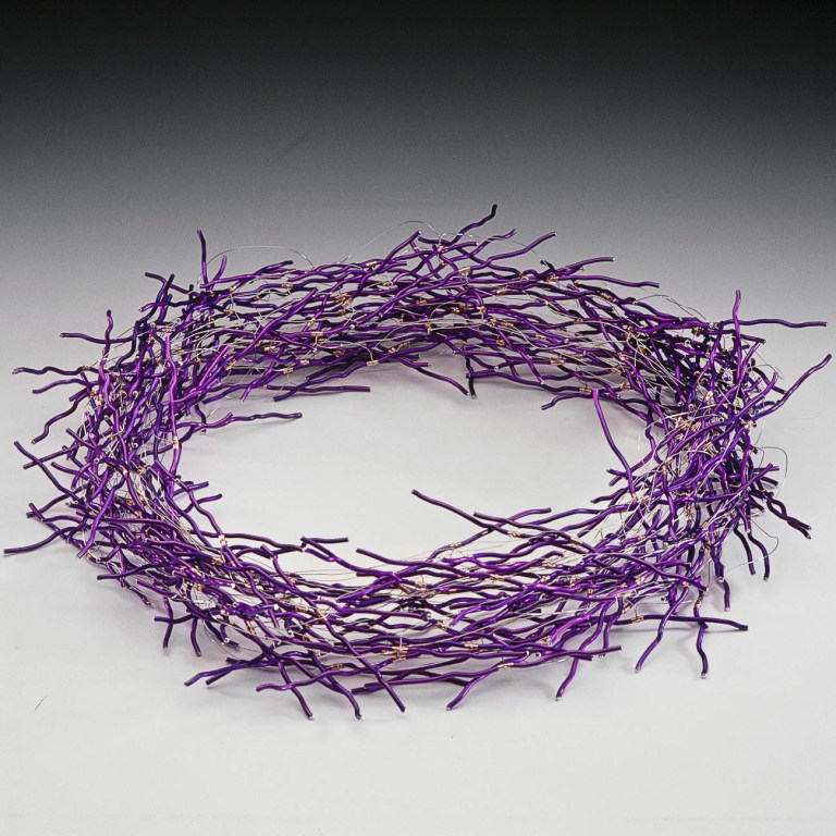 sita falkena halssieraad nest aluminium paars -r.v.s._