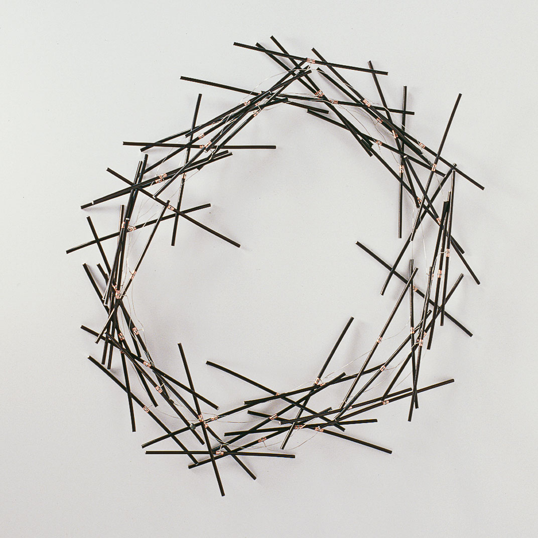 sita falkena halssieraad nest aluminium -r.v.s. zwart recht multiple