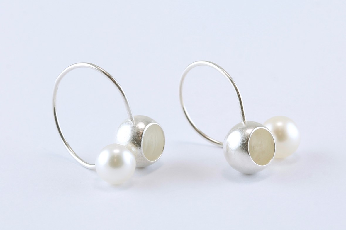 sita falkena kommetjes oorsieraad zilver parels