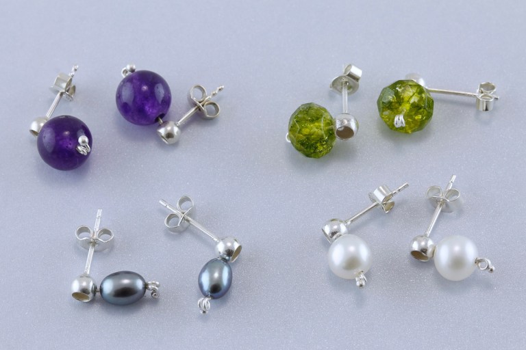 sita falkena oorbellen steker zilver parel/steen