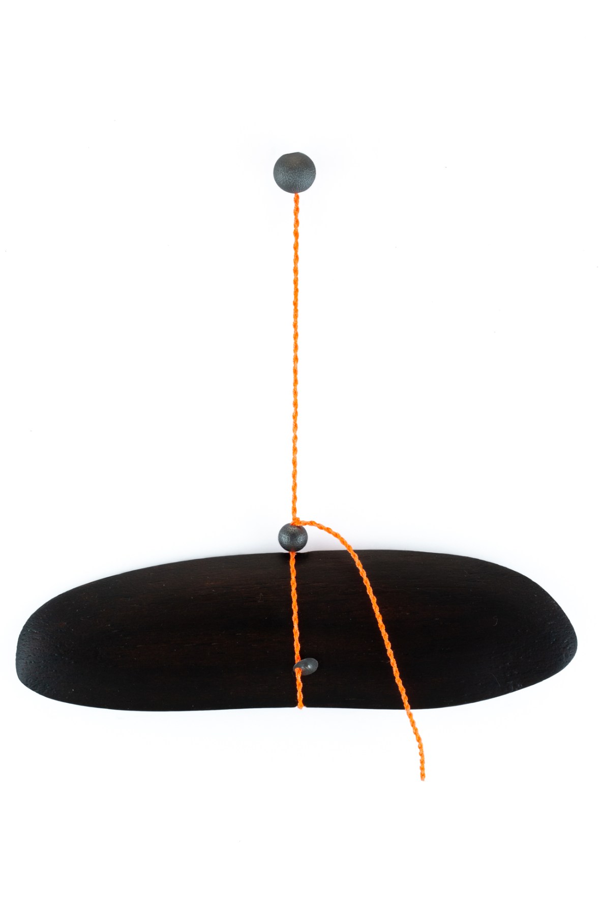 sita falkena brooch, balsa tree wood, silk, silver