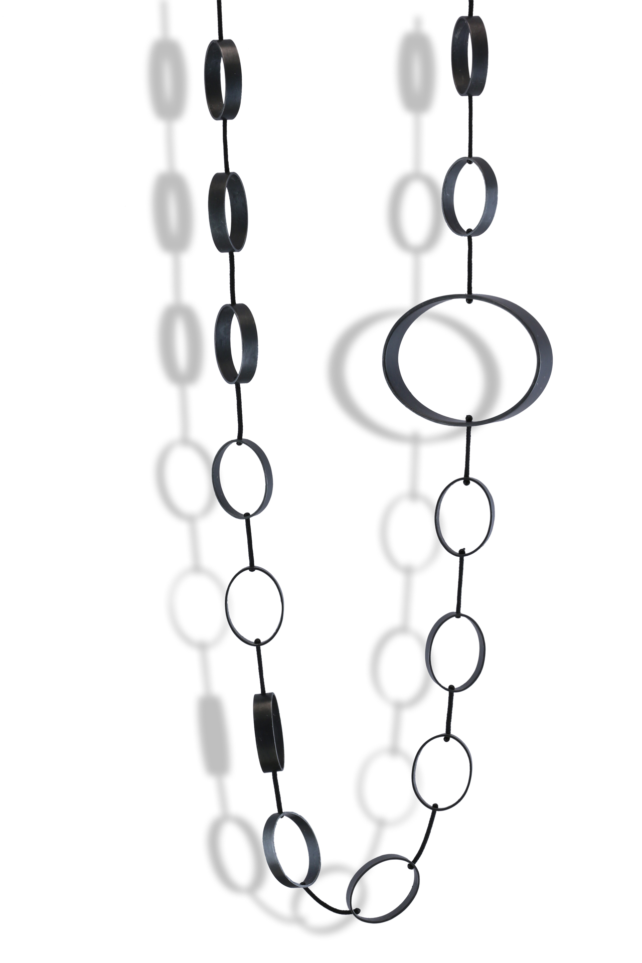 sita falkena necklace oxidized silver nylon