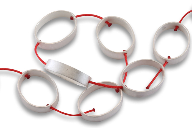 sita falkena necklace oxidized silver nylon