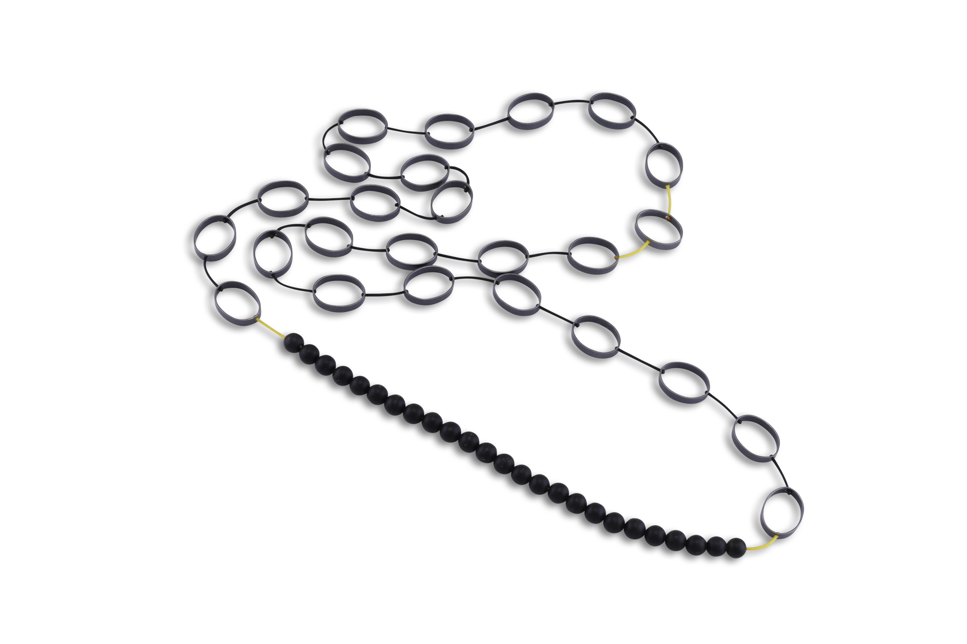 sita falkena necklace oxidized silver nylon