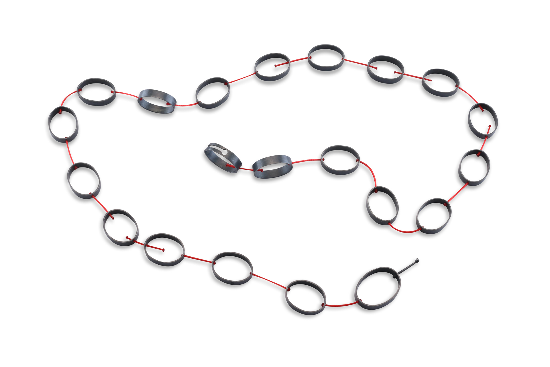 sita falkena necklace oxidized silver nylon
