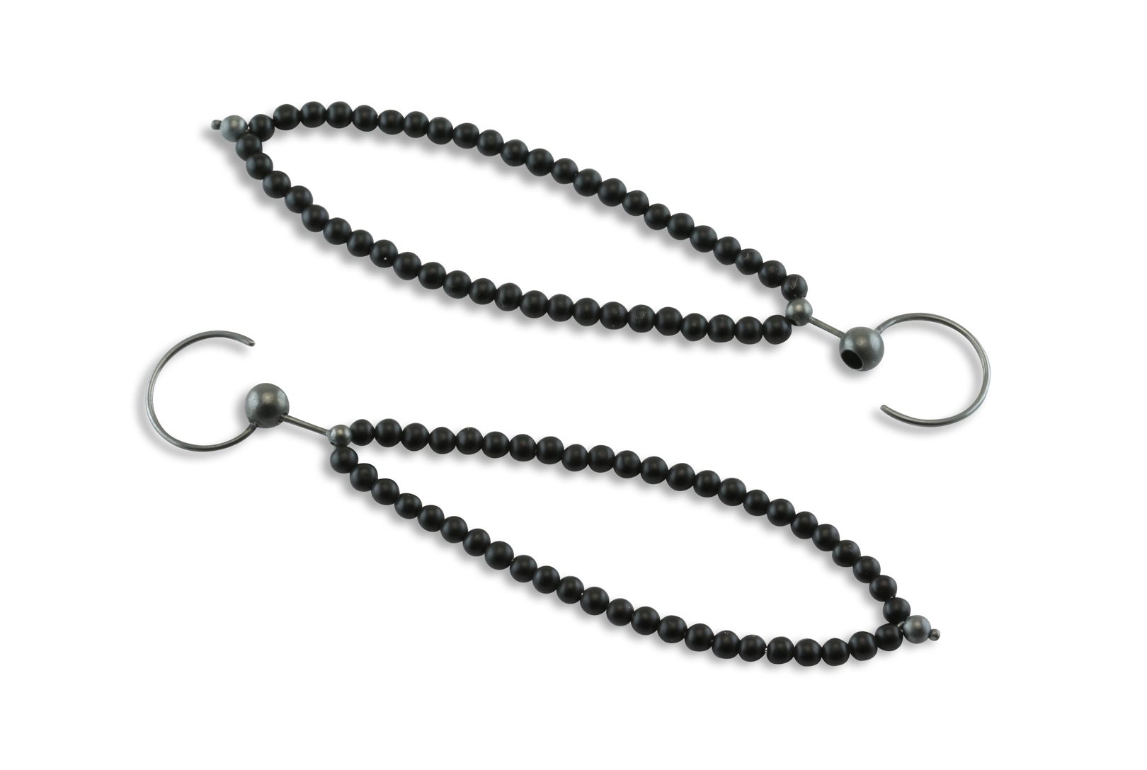 sita falkena beaded earring 2023 oxidised silver - onyx