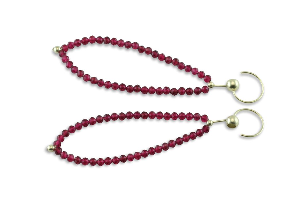 sita falkena earrings gold - faceted agate 2023