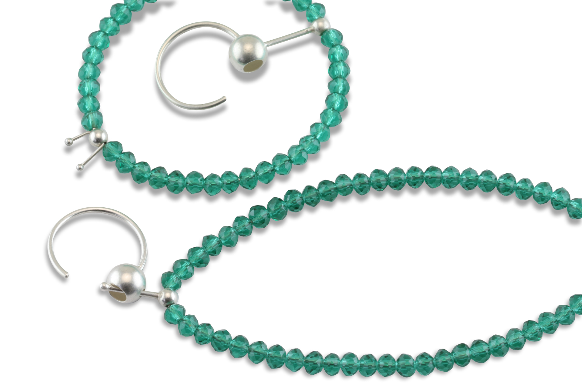 Sita falkena beaded earring 2023 silver - kristal glass