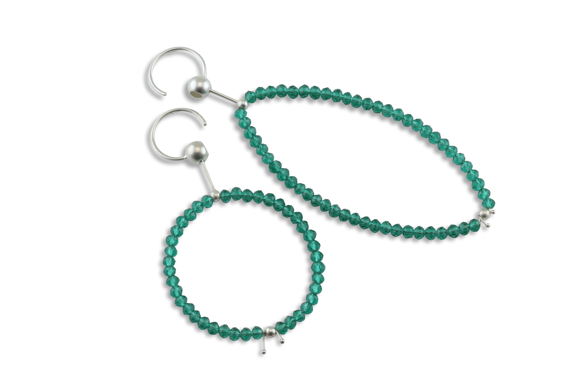 Sita falkena beaded earring 2023 silver - kristal glass