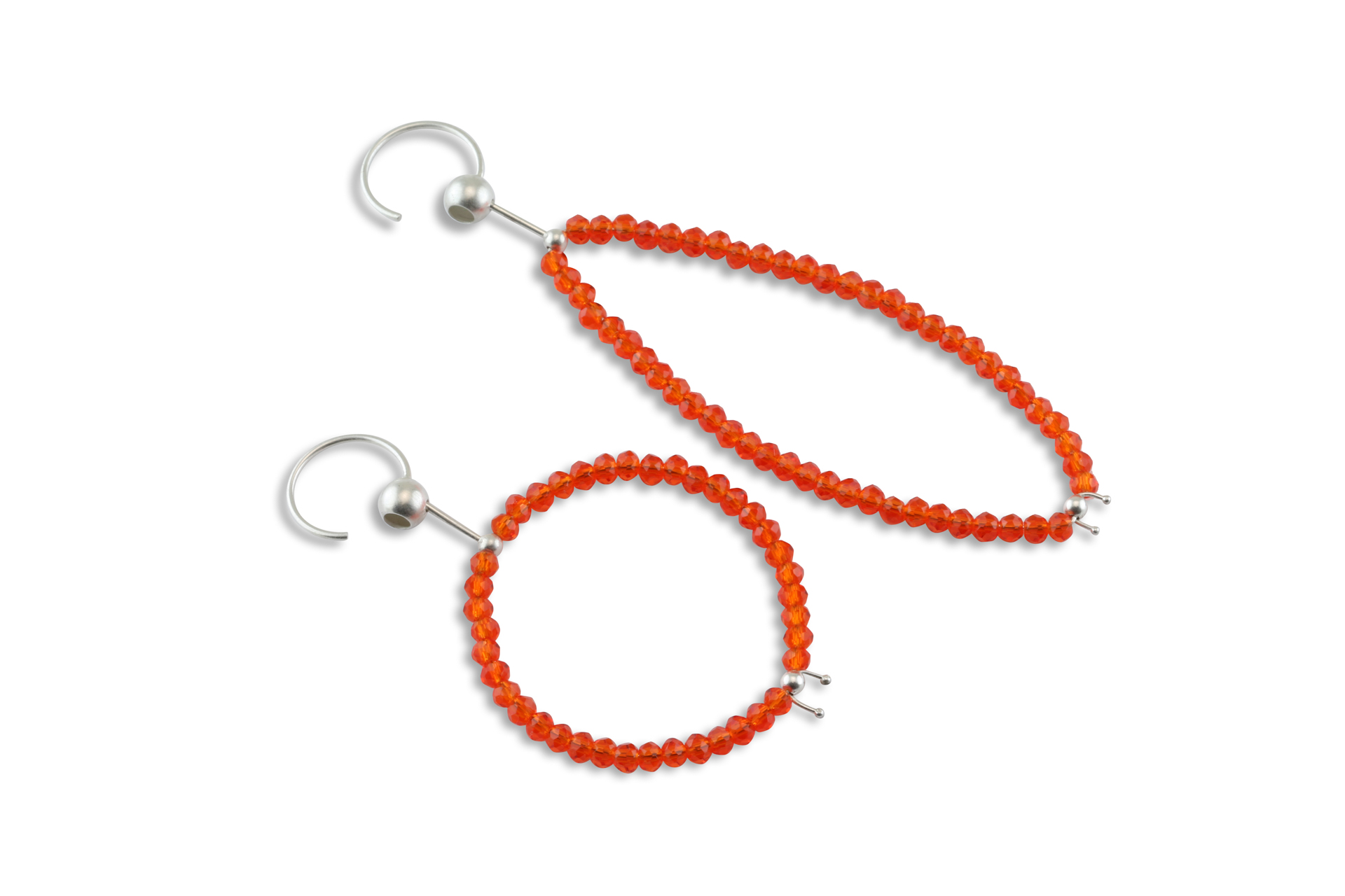 Sita falkena beaded earring 2023 silver - kristal glass