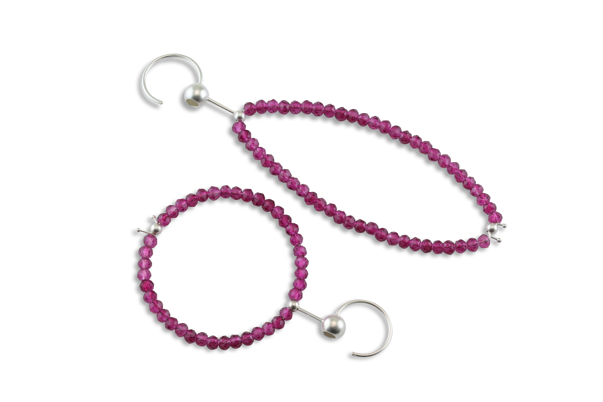 Sita falkena beaded earring 2023 silver - kristal glass