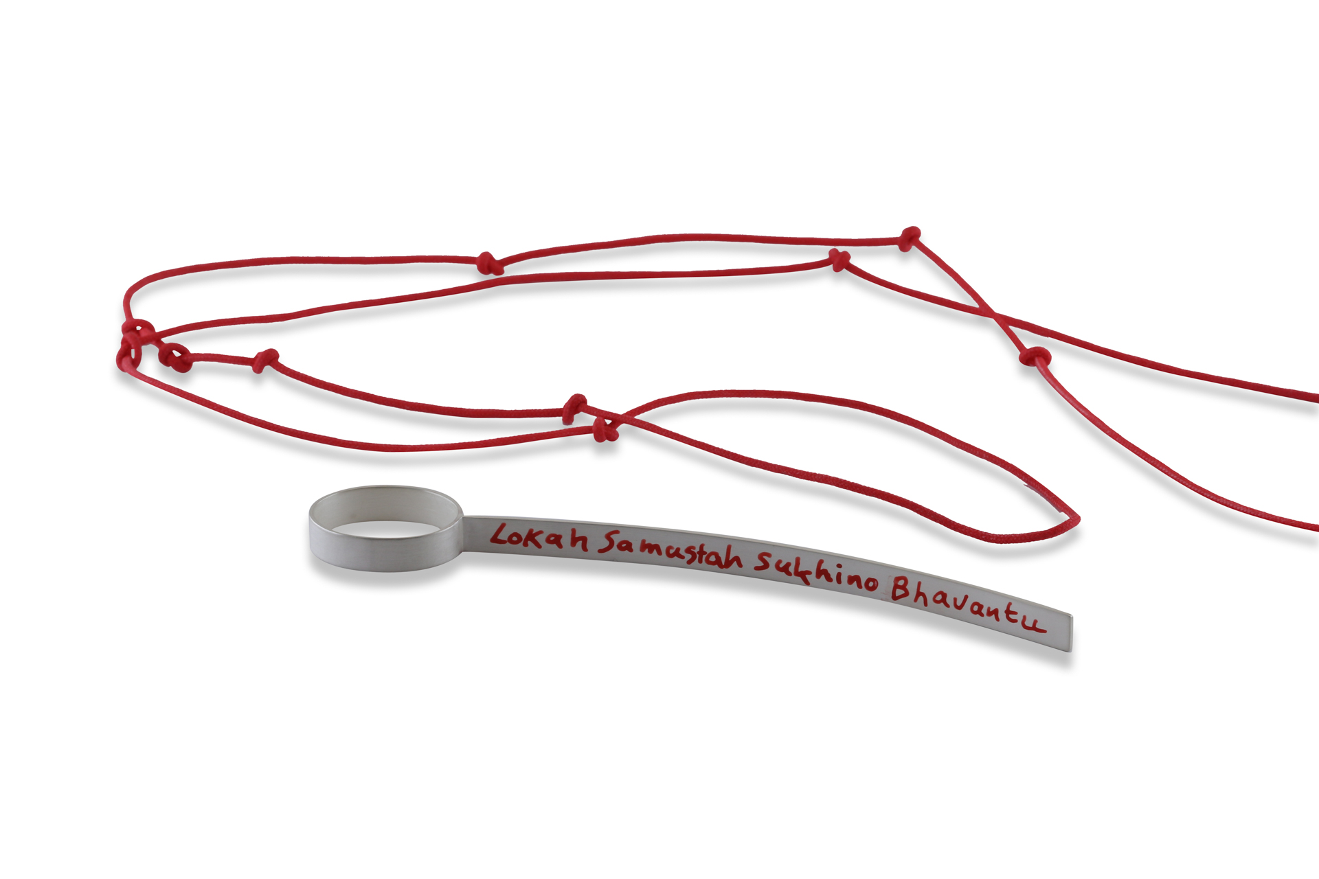 sita falkena silent mind pendant silver nylon cord